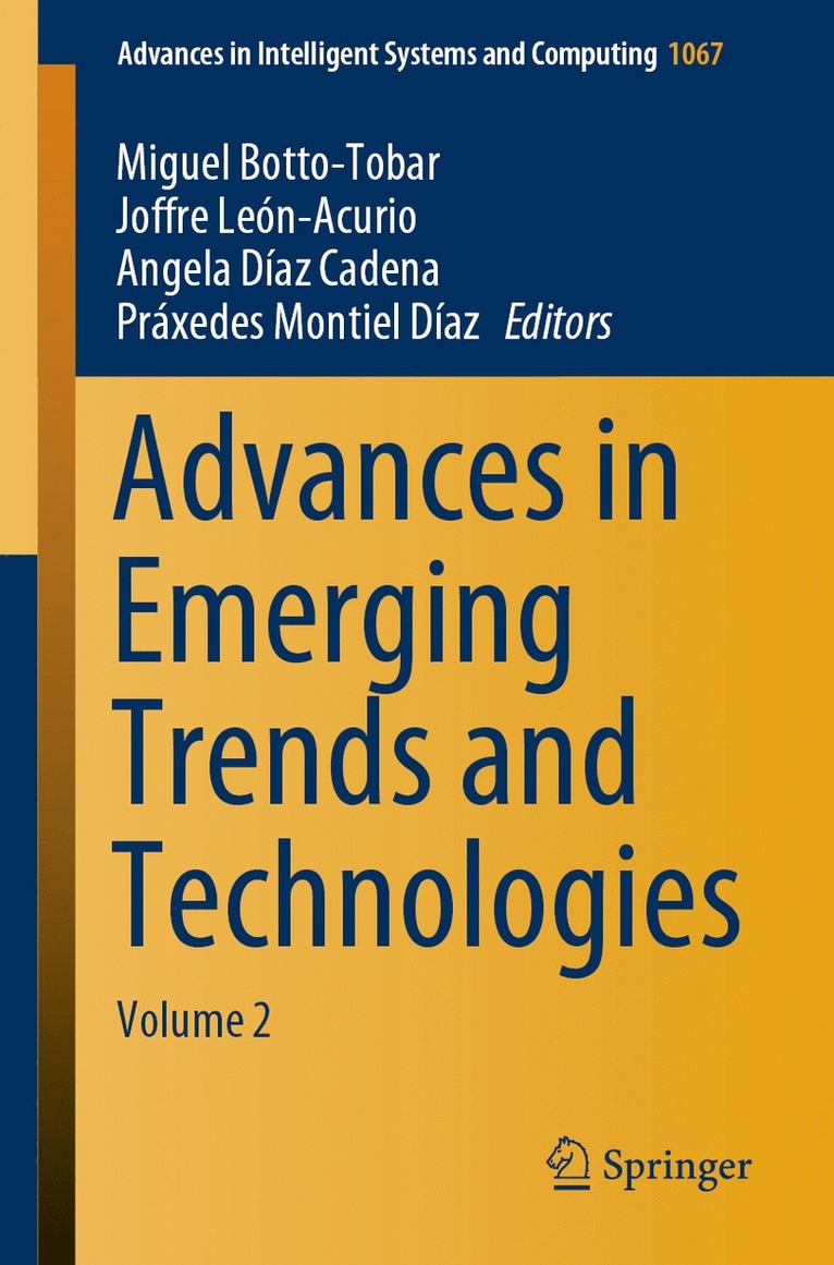 Miguel Botto-Tobar, Joffre León-Acurio, Angela Díaz Cadena, Práxedes Montiel Díaz, Joffre Leon-Acurio, Angela Diaz Cadena, Praxedes Montiel Diaz - Advances in Emerging Trends and Technologies, Häftad