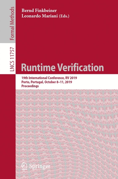 Bernd Finkbeiner, Leonardo Mariani - Runtime Verification, Häftad