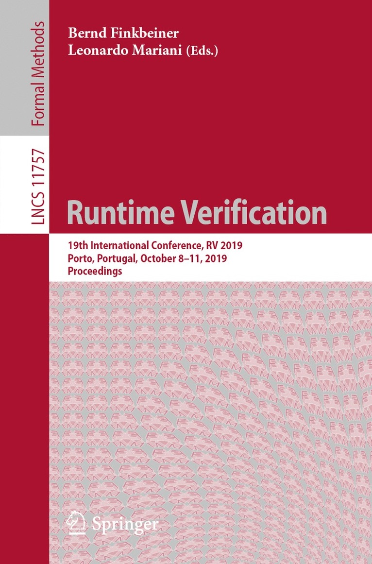 Bernd Finkbeiner, Leonardo Mariani - Runtime Verification, Häftad
