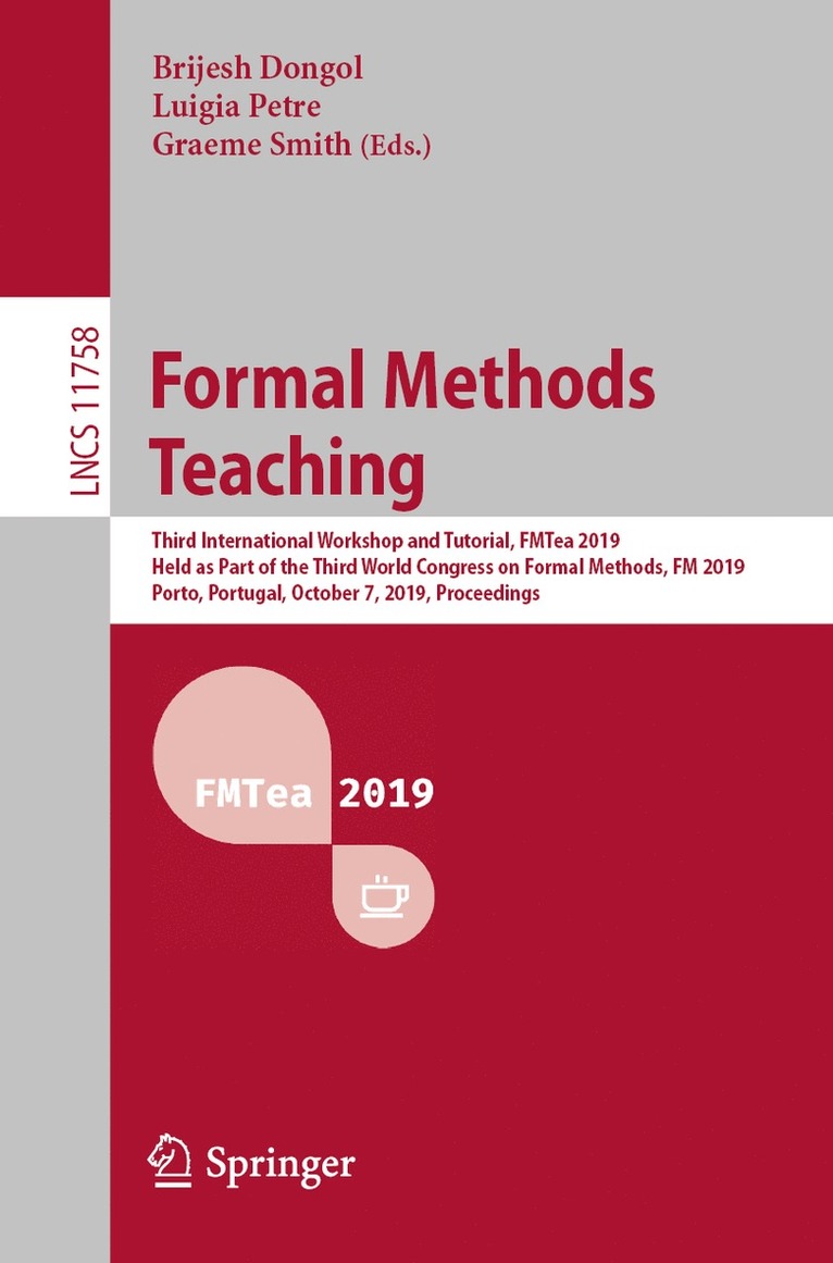 Brijesh Dongol, Luigia Petre, Graeme Smith - Formal Methods Teaching, Häftad