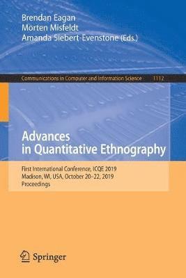 Advances in Quantitative Ethnography 1