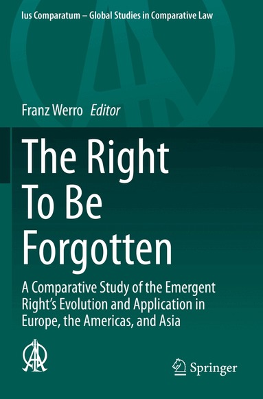 Franz Werro - Right To Be Forgotten, Häftad