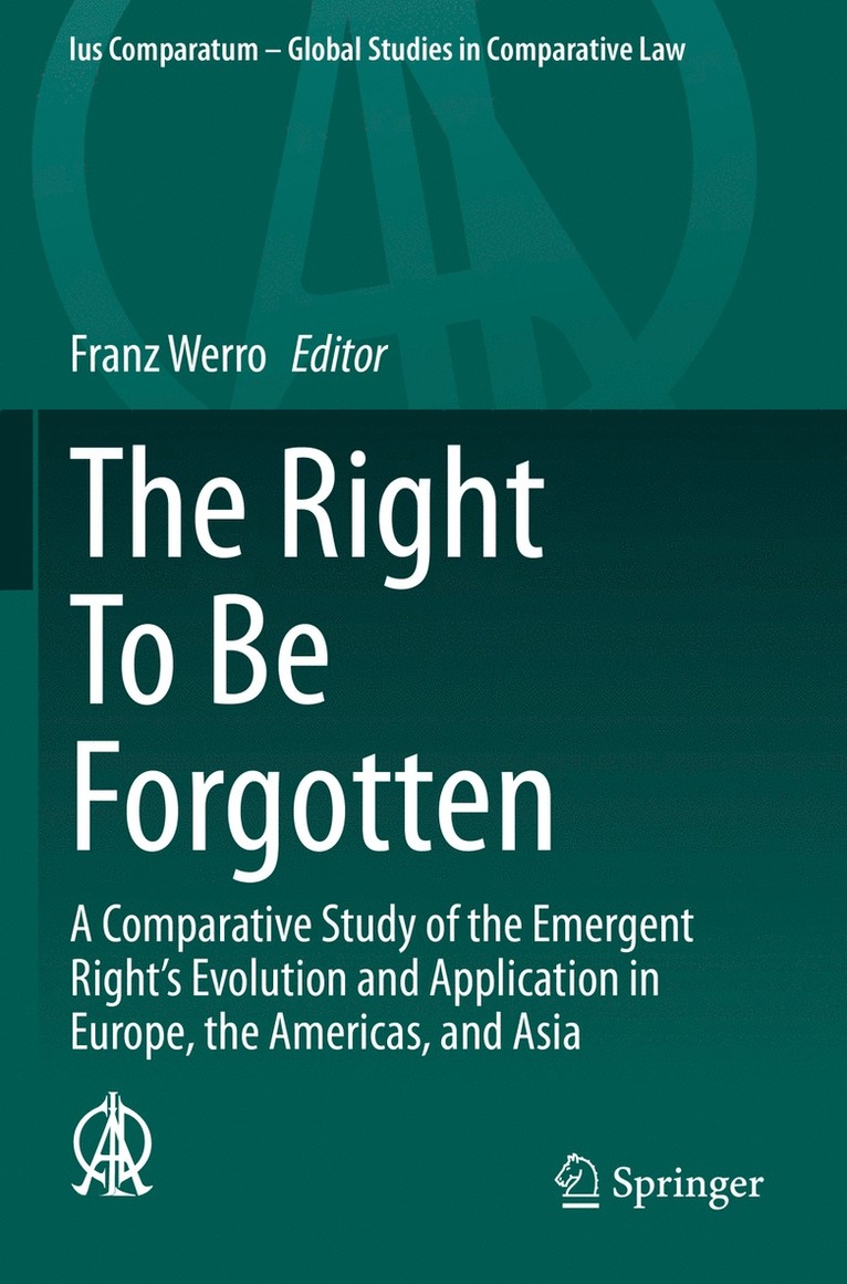 Franz Werro - Right To Be Forgotten, Häftad