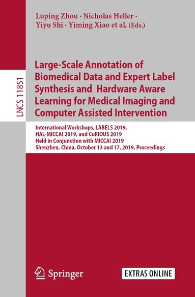Luping Zhou, Nicholas Heller, Yiyu Shi, Yiming Xiao, Raphael Sznitman, Veronika Cheplygina, Diana Mateus, Emanuele Trucco, X. Sharon Hu, Danny Chen, Matthieu Chabanas, Hassan Rivaz, Ingerid Reinertsen - Large-Scale Annotation of Biomedical Data and Expert Label Synthesis and Hardware Aware Learning for Medical Imaging and Computer Assisted Intervention, Häftad