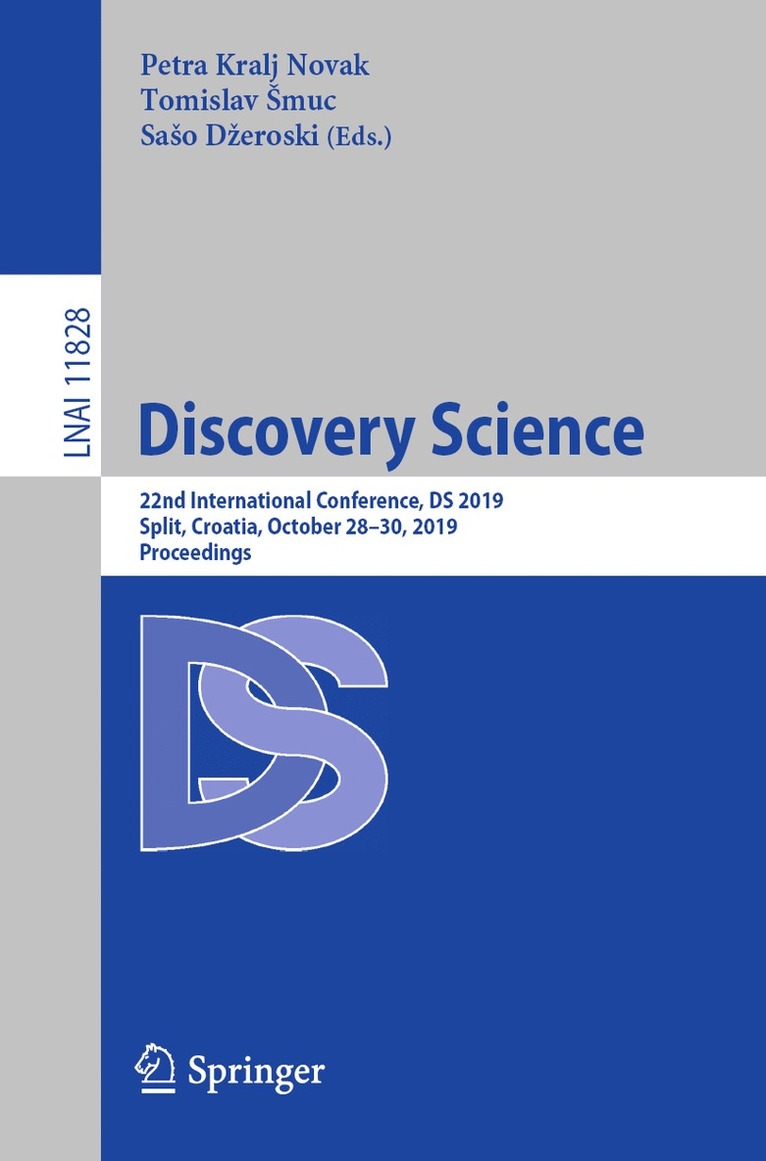 Petra Kralj Novak, Tomislav Šmuc, Sašo Džeroski, Tomislav Smuc, Saso Dzeroski, Tomislav muc - Discovery Science, Häftad