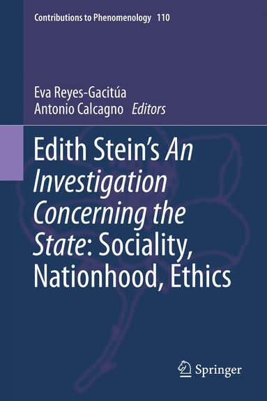 bokomslag Edith Steins An Investigation Concerning the State: Sociality, Nationhood, Ethics