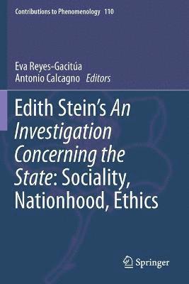 bokomslag Edith Steins An Investigation Concerning the State: Sociality, Nationhood, Ethics