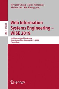 bokomslag Web Information Systems Engineering  WISE 2019
