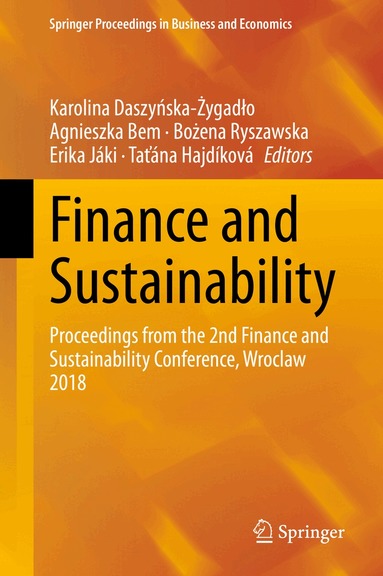 Karolina Daszyńska-Żygadło, Agnieszka Bem, Bożena Ryszawska, Erika Jáki, Taťána Hajdíková - Finance and Sustainability, Inbunden