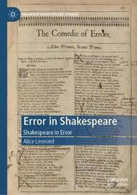 bokomslag Error in Shakespeare