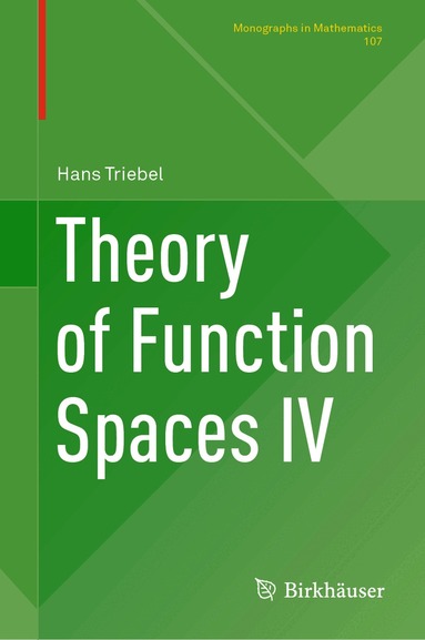 Hans Triebel - Theory of Function Spaces IV, Inbunden