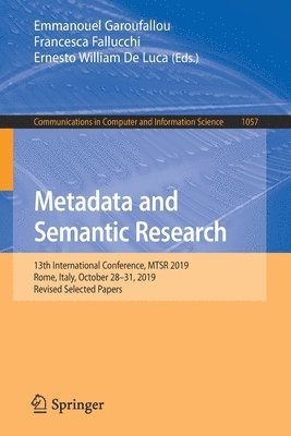 bokomslag Metadata and Semantic Research