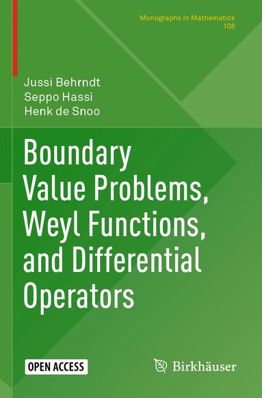 bokomslag Boundary Value Problems, Weyl Functions, and Differential Operators