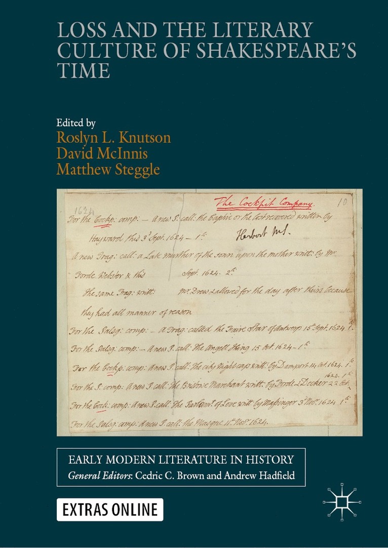 Roslyn L. Knutson, David McInnis, Matthew Steggle - Loss and the Literary Culture of Shakespeare’s Time, Inbunden