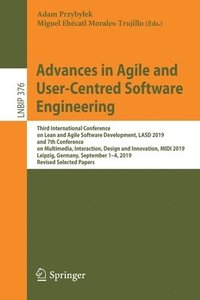 bokomslag Advances in Agile and User-Centred Software Engineering