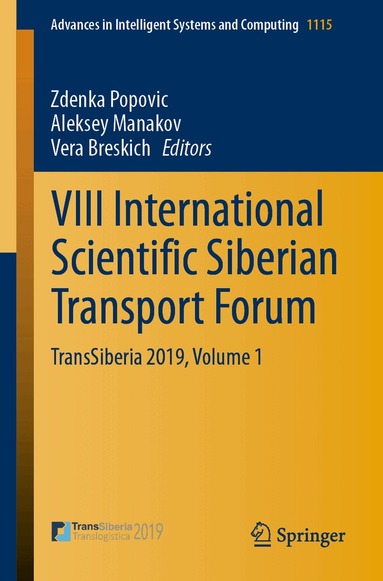 Zdenka Popovic, Aleksey Manakov, Vera Breskich - VIII International Scientific Siberian Transport Forum, Häftad