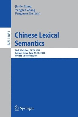 Chinese Lexical Semantics 1