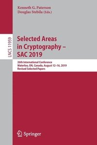 bokomslag Selected Areas in Cryptography  SAC 2019