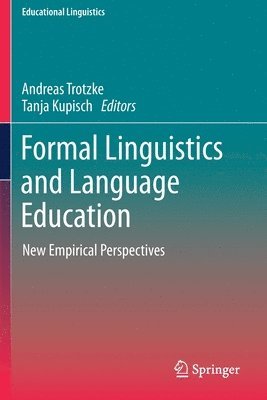 bokomslag Formal Linguistics and Language Education