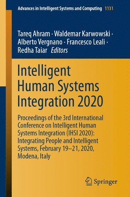 bokomslag Intelligent Human Systems Integration 2020