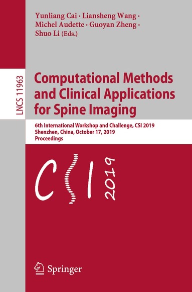Yunliang Cai, Liansheng Wang, Michel Audette, Guoyan Zheng, Shuo Li - Computational Methods and Clinical Applications for Spine Imaging, Häftad