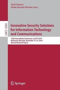 bokomslag Innovative Security Solutions for Information Technology and Communications