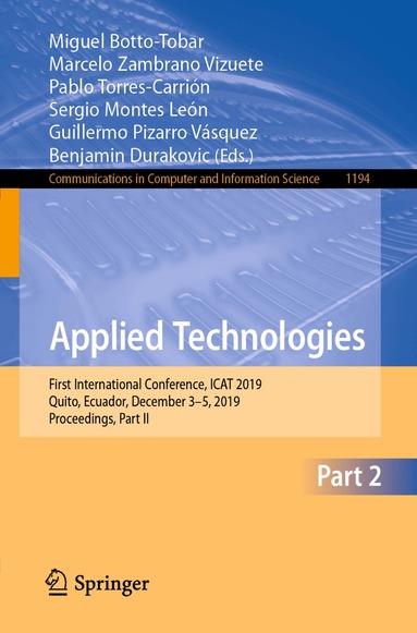 Miguel Botto-Tobar, Marcelo Zambrano Vizuete, Pablo Torres-Carrión, Sergio Montes León, Guillermo Pizarro Vásquez, Benjamin Durakovic - Applied Technologies, Häftad
