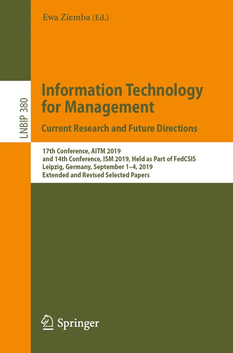 Ewa Ziemba, Ewa Wanda Ziemba - Information Technology for Management: Current Research and Future Directions, Häftad