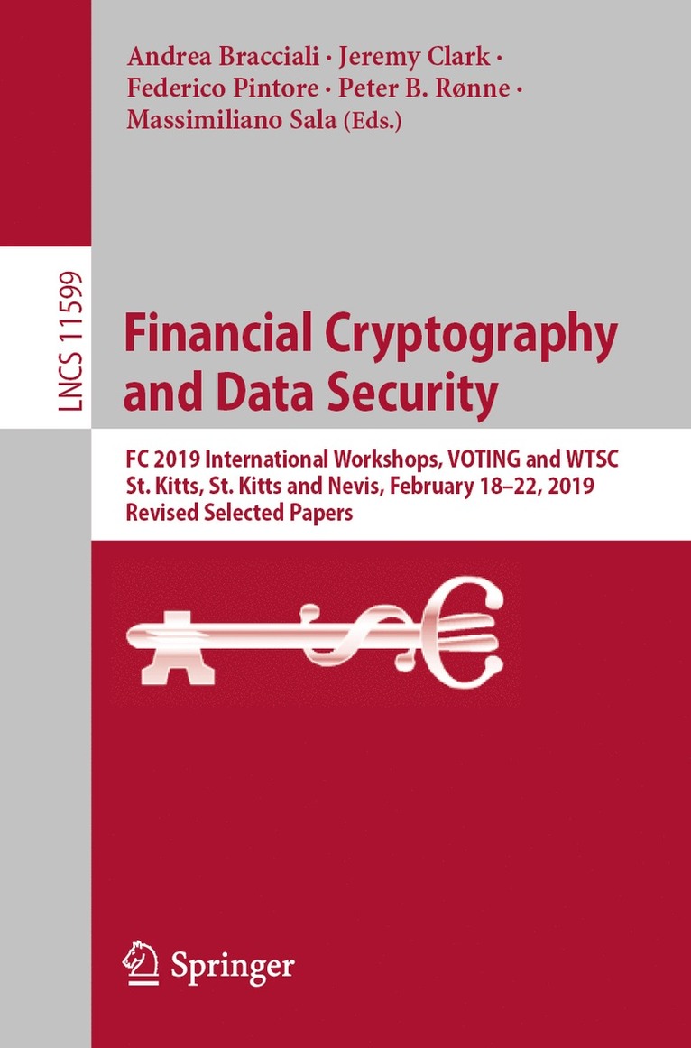 Andrea Bracciali, Jeremy Clark, Federico Pintore, Peter B. Rønne, Massimiliano Sala - Financial Cryptography and Data Security, Häftad