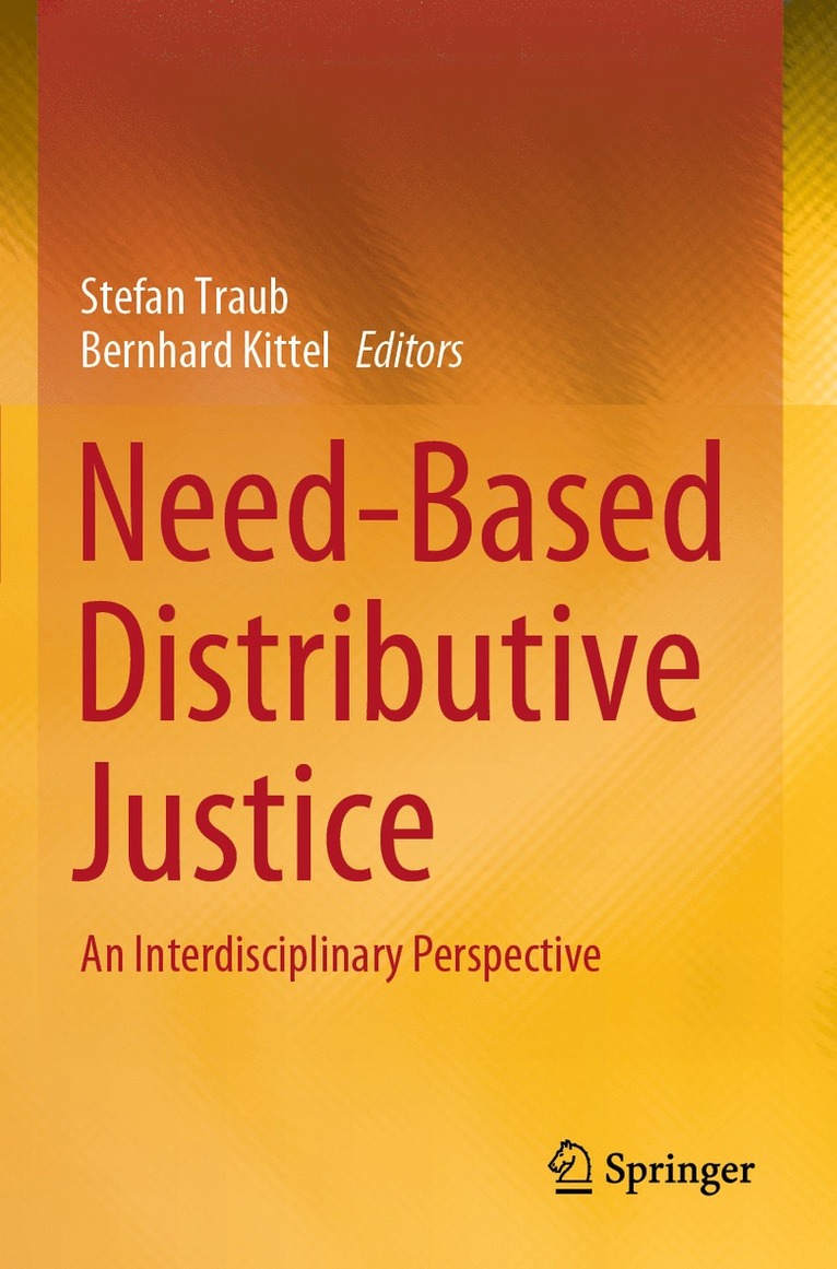 Stefan Traub, Bernhard Kittel - Need-Based Distributive Justice, Häftad