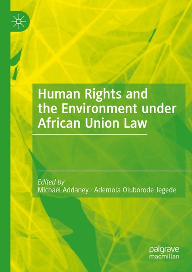 Michael Addaney, Ademola Oluborode Jegede - Human Rights and the Environment under African Union Law, Häftad