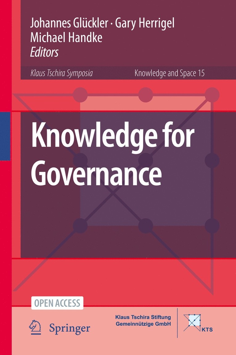 Johannes Glückler, Gary Herrigel, Michael Handke, Johannes Gluckler - Knowledge for Governance, Inbunden