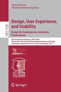 bokomslag Design, User Experience, and Usability. Design for Contemporary Interactive Environments