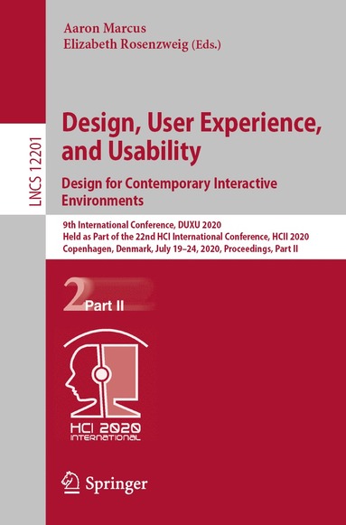 bokomslag Design, User Experience, and Usability. Design for Contemporary Interactive Environments