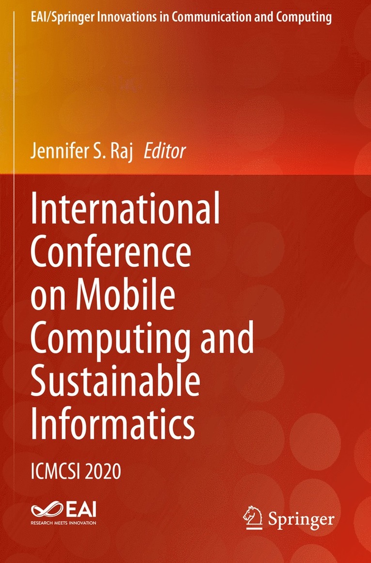 Jennifer S. Raj - International Conference on Mobile Computing and Sustainable Informatics, Häftad
