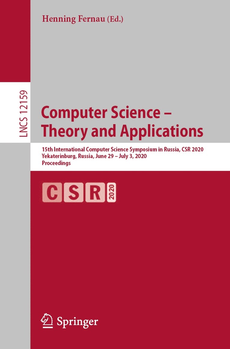 Computer Science  Theory and Applications 1