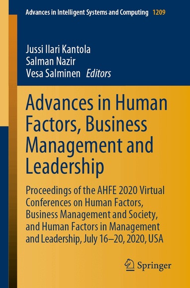 Jussi Ilari Kantola, Salman Nazir, Vesa Salminen - Advances in Human Factors, Business Management and Leadership, Häftad