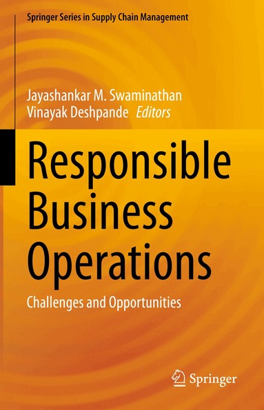 Jayashankar M. Swaminathan, Vinayak Deshpande - Responsible Business Operations, Inbunden