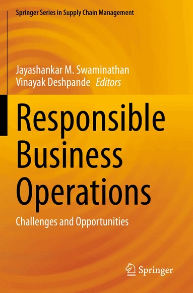 Jayashankar M. Swaminathan, Vinayak Deshpande - Responsible Business Operations, Häftad
