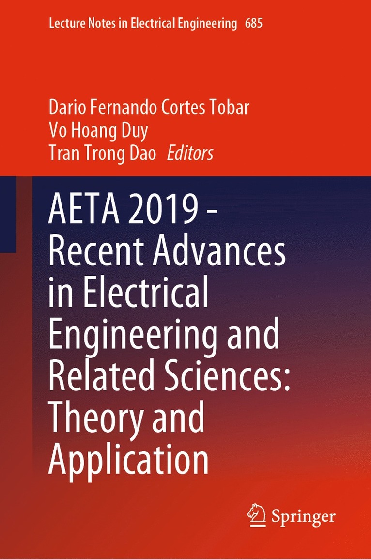 Dario Fernando Cortes Tobar, Vo Hoang Duy, Tran Trong Dao - AETA 2019 - Recent Advances in Electrical Engineering and Related Sciences: Theory and Application, Inbunden