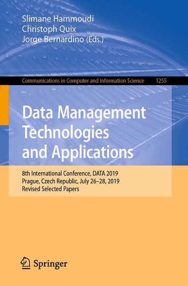 Slimane Hammoudi, Christoph Quix, Jorge Bernardino - Data Management Technologies and Applications, Häftad