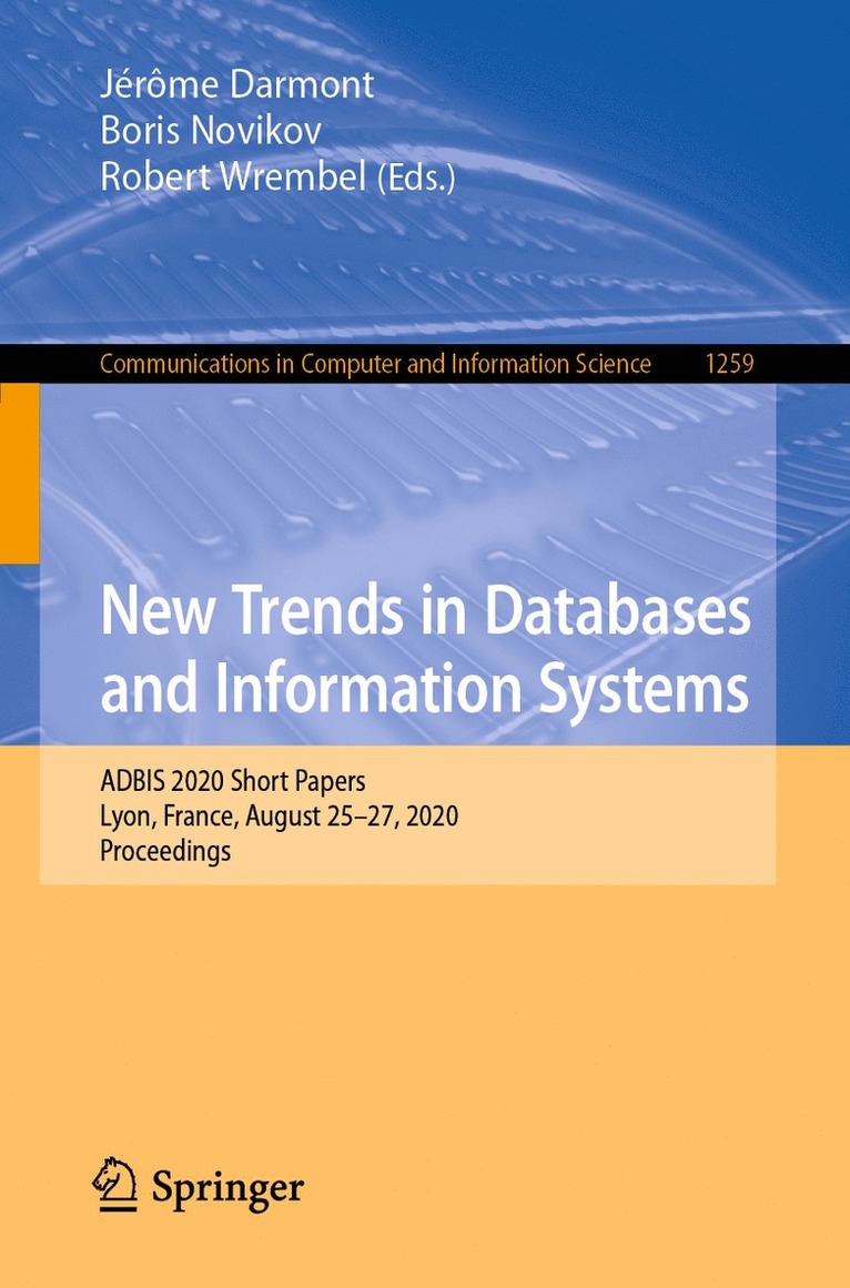 Jérôme Darmont, Robert Wrembel, Jerome Darmont, National Research University Higher Scho, Boris Novikov - New Trends in Databases and Information Systems, Häftad