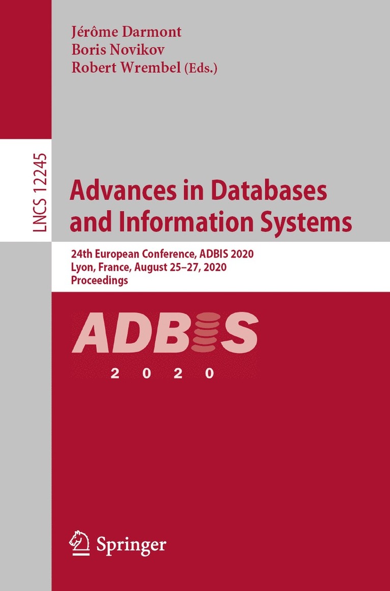 Jérôme Darmont, Robert Wrembel, Jerome Darmont, National Research University Higher Scho, Boris Novikov - Advances in Databases and Information Systems, Häftad