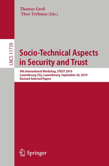 Thomas Groß, Theo Tryfonas - Socio-Technical Aspects in Security and Trust, Häftad