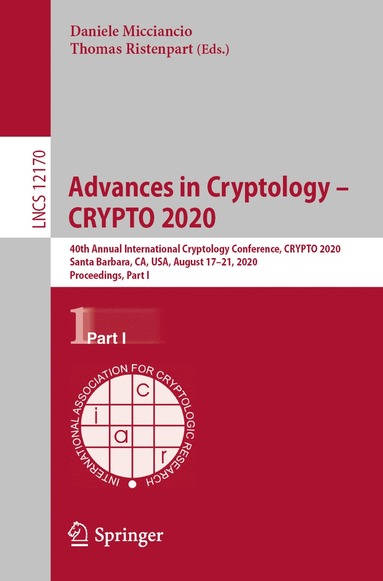 bokomslag Advances in Cryptology  CRYPTO 2020