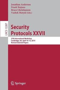 bokomslag Security Protocols XXVII