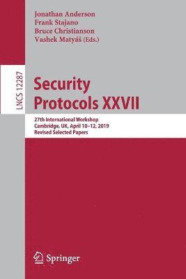 Security Protocols XXVII 1