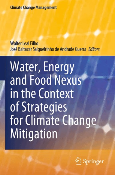 Walter Leal Filho, José Baltazar Salgueirinho de Andrade Guerra - Water, Energy and Food Nexus in the Context of Strategies for Climate Change Mitigation, Häftad