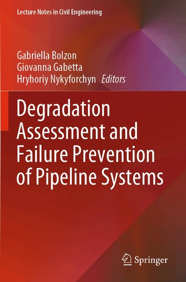 Gabriella Bolzon, Giovanna Gabetta, Hryhoriy Nykyforchyn - Degradation Assessment and Failure Prevention of Pipeline Systems, Häftad