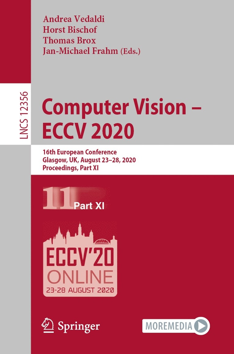 Andrea Vedaldi, Horst Bischof, Thomas Brox, Jan-Michael Frahm - Computer Vision – ECCV 2020, Häftad